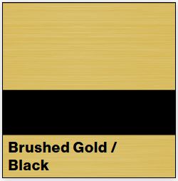 Brushed Gold/Black LASERMARK .052IN