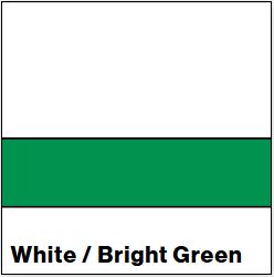 White/Bright Green MATTE 1/16IN