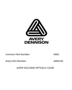 54IN AVERY DOL1360Z OPTICALLY CLEAR