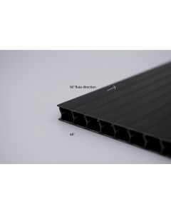 10mm 4x8FT BLACK CORRUGATED POLYPRO