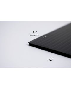 4mm 24x18IN BLACK CORRUGATED POLYPRO