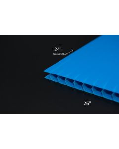 3mm 26x24IN LT BLUE CORRUGATED POLYPRO
