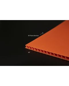 4mm 4x8FT ORANGE CORRUGATED POLYPRO