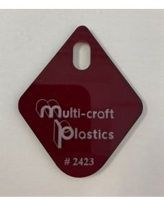 3mm 4x8FT TRANSP RED CAST #2423 PM