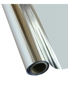 12.5IN BRIGHT SILVER TEXTILE FOIL 25FT