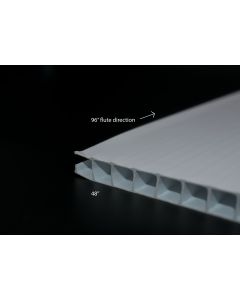 10mm 4x8FT COOL WHITE CORRUGATED POLYPRO