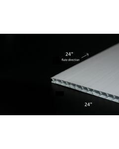 6mm 24x24IN COOL WHITE CORRUGATED POLYPR