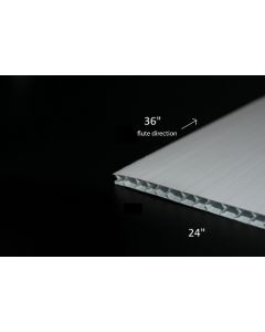 4mm 24x36IN COOL WHITE CORRUGATED POLYPR
