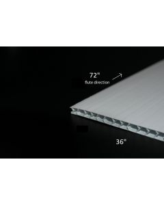 4mm 36x72IN COOL WHITE CORRUGATED POLYPR