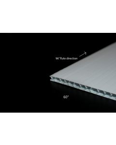 4mm 5x8FT WHITE CORRUGATED POLYPRO