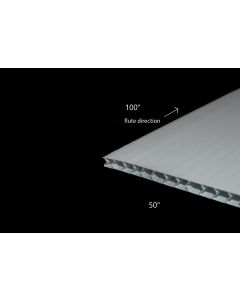 4mm 50x100IN COOL WHITE CORRUGATED PP
