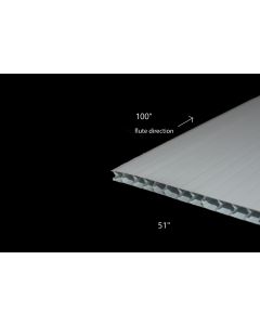 3mm 51x100IN COOL WHITE CORRUGATED POLYP