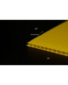 4mm 24x24IN YELLOW CORRUGATED POLYPRO