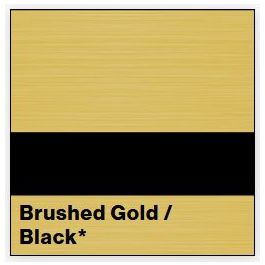 Rowmark LM942-734 Brushed Gold/Black LaserMax - Multi-Craft Plastics