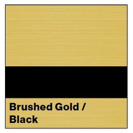 Rowmark 522-7340+ Brushed Gold/Black Metal, 5227340+, 522-7340+ - Multi ...